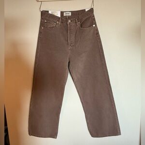 AGOLDE REN High-Waist Straight Leg Jeans in Ceramic